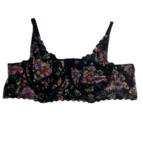 Torrid Curve Womens Floral Lace Unlined Longline Underwire Bra Multicolor Size 6 - Picture 11 of 16